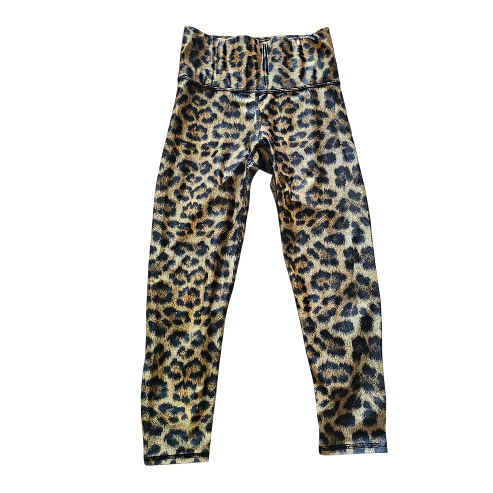 Terez Leopard Print High Waist Leggings Made in USA Size M